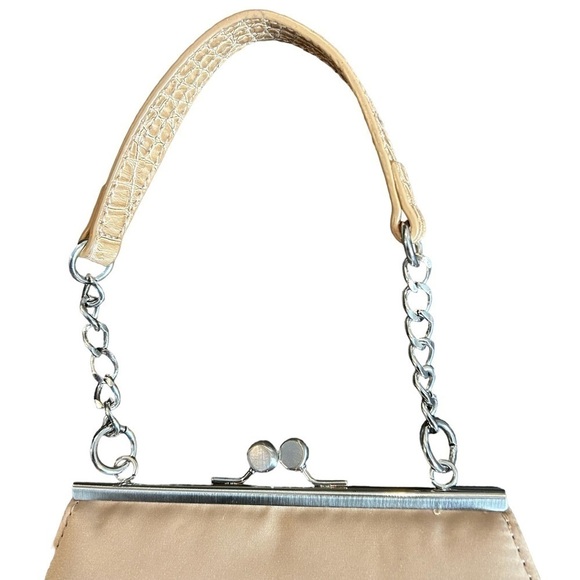 Liz Claiborne Faux Snakeskin & Satin Look Purse Chain and Faux Snakeskin Strap - Picture 8 of 16